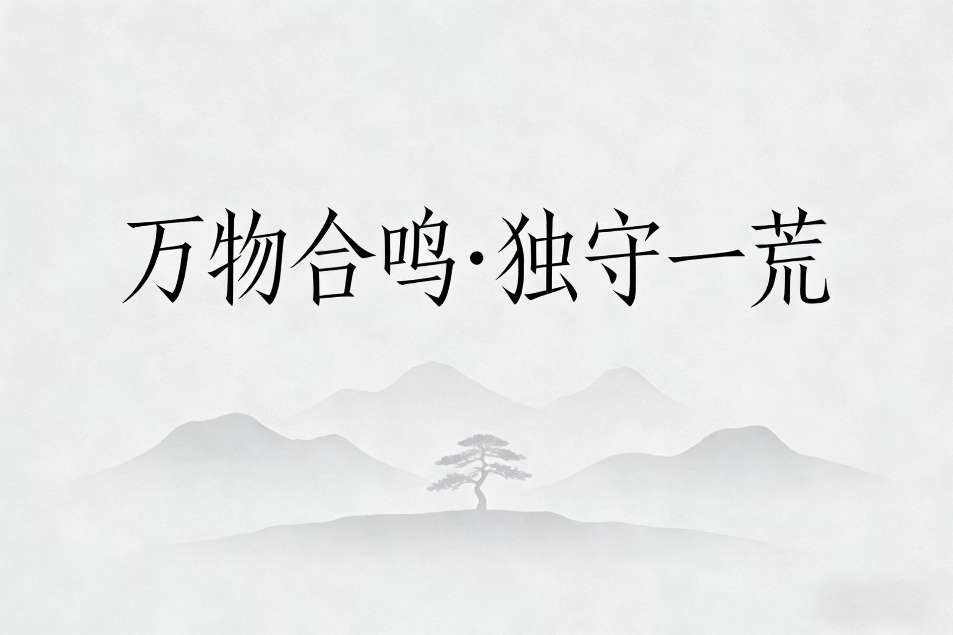 万物合鸣·独守一荒——我的博客名